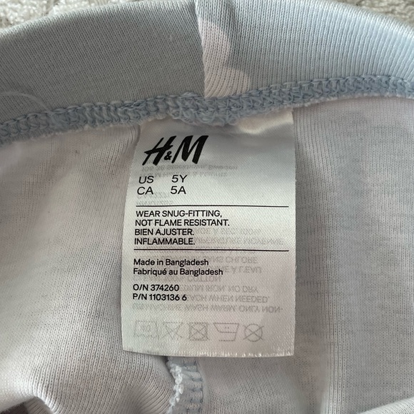 Loved, H&M Kids, Like New, Cloud Print Cotton Leggings Size 5Y - Picture 3 of 8